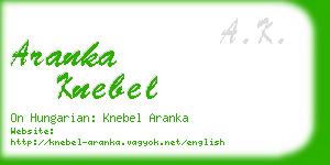 aranka knebel business card